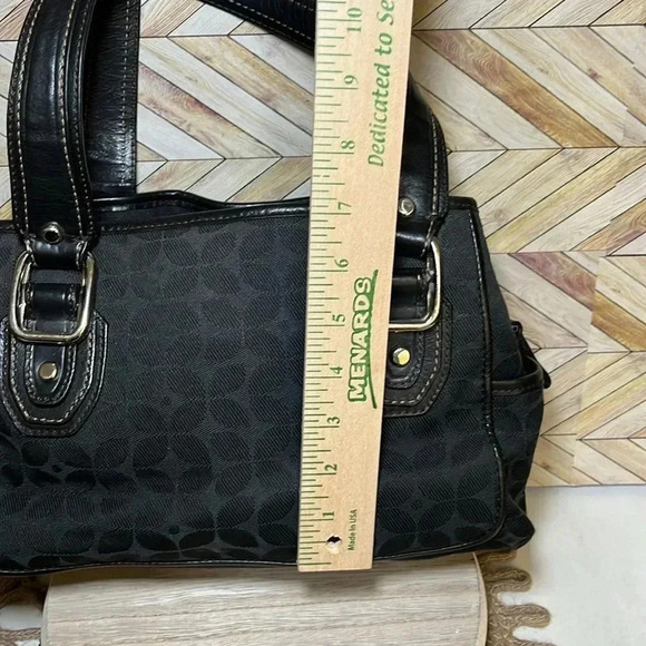 Vintage Fossil Canvas‎ Handbag Black 90's Y2K Classic Timeless Solid Minimalist - Picture 3 of 13